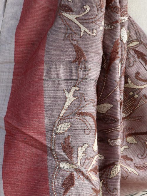 Kantha Embroidered Silk G...