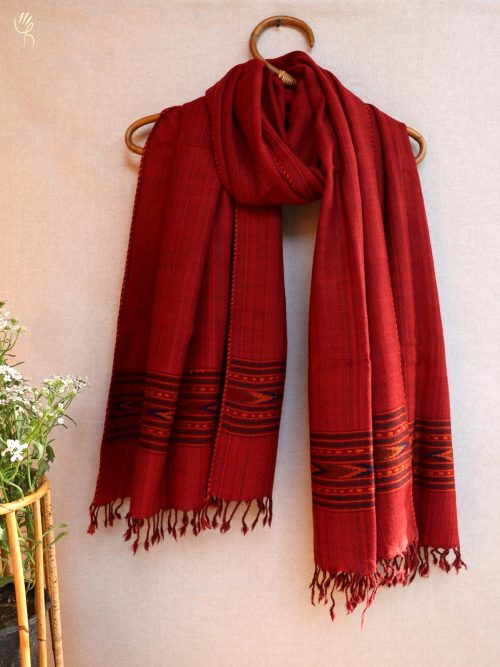 Kullu Wool Red Shawl