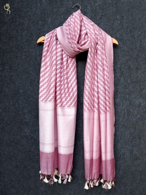 Jamdani Cotton Silk Pink ...