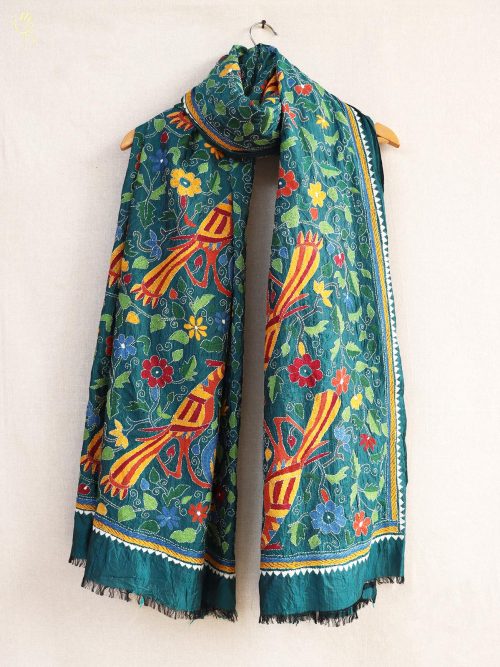 Kantha Embroidered Silk S...