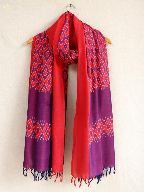 Ikat Cotton Purple And Re...