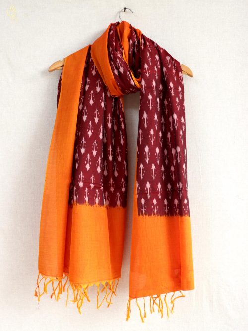 Ikat Cotton Red And Orang...