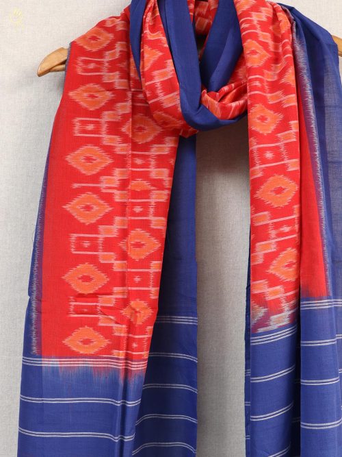 Ikat Cotton Red And Blue ...