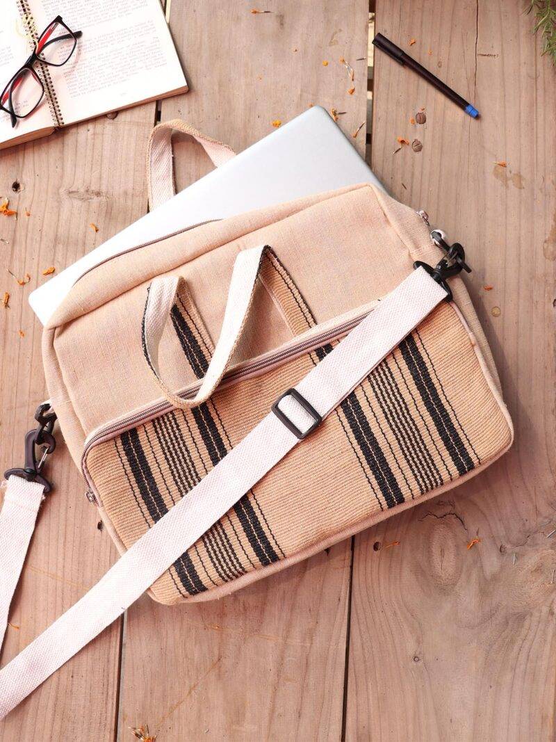 Handwoven Cotton Jute Laptop Bag