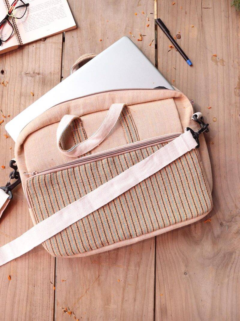 Handwoven Cotton Jute Laptop Bag