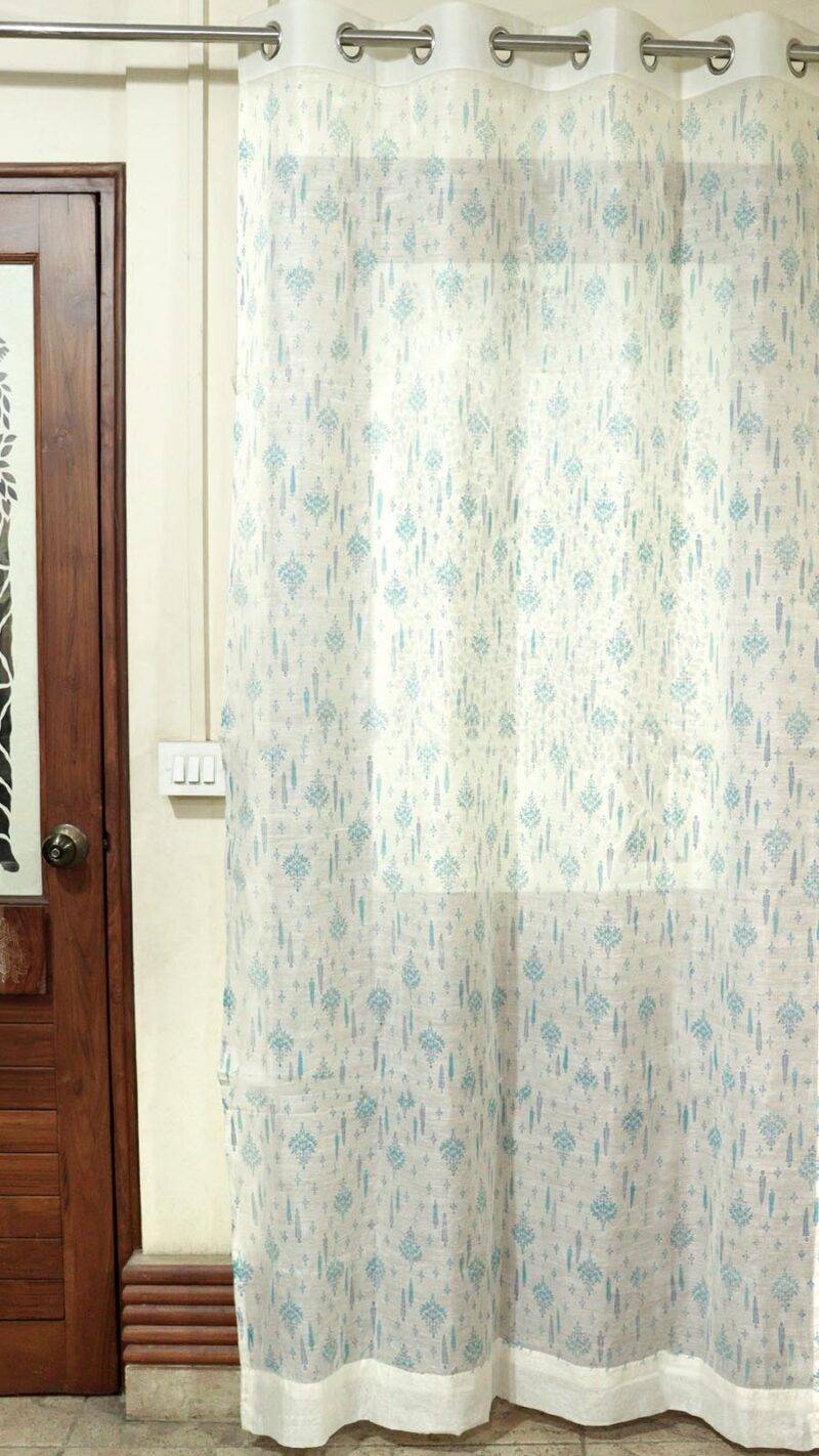 Chanderi Hand Block Curtain