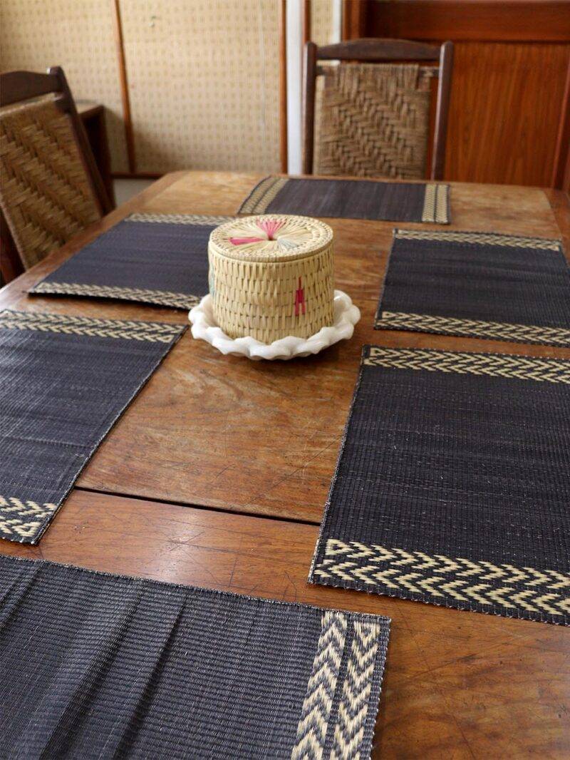 Madurkathi Grass Set of 6 Table Mats