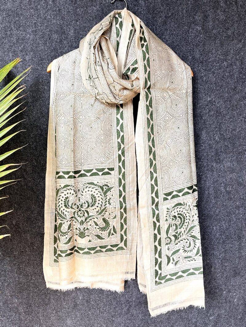 Kantha Embroidred Dupatta